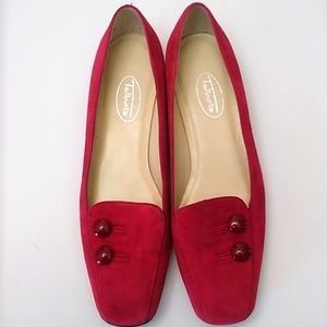 Talbots Suede Pink Loafers, 7N